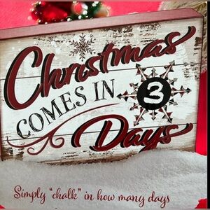 Christmas Countdown Calendar Hang or Stand New With Tags